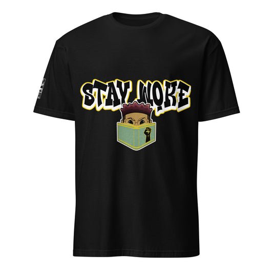 Stay Woke Black Power fist graffiti protest graphic t-shirt ArtInCMinor