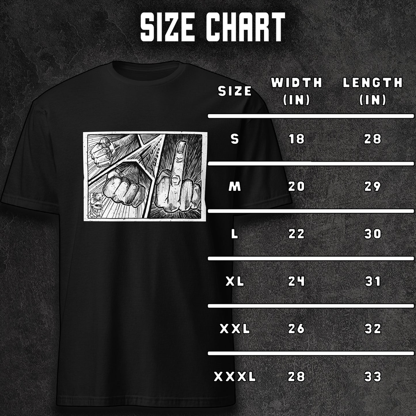 Eff U comic middle finger graphic t-shirt unisex ArtInCMinor