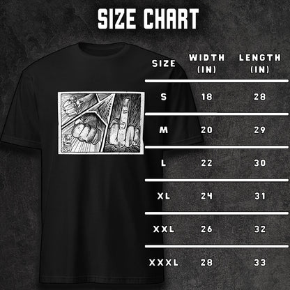 Eff U comic middle finger graphic t-shirt unisex ArtInCMinor