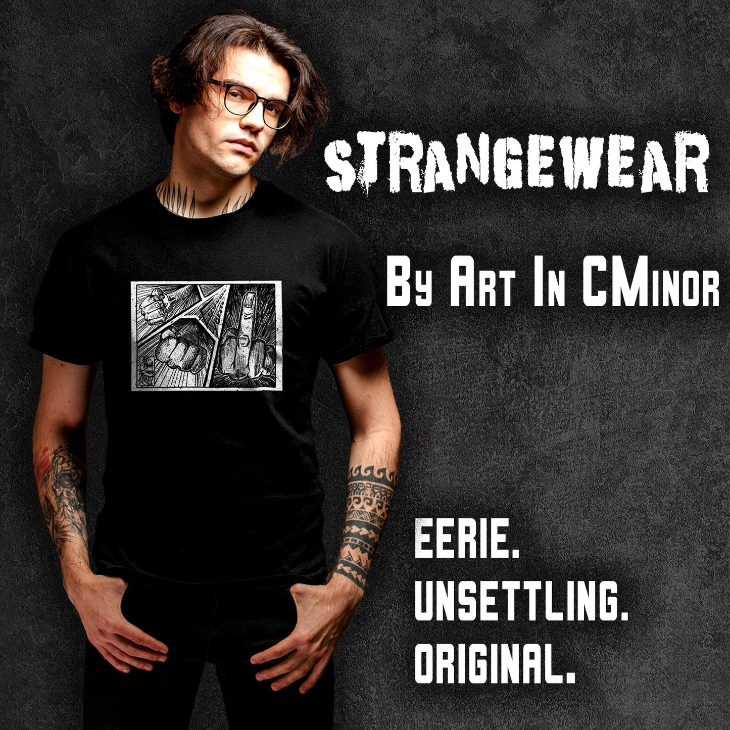 Eff U comic middle finger graphic t-shirt unisex ArtInCMinor