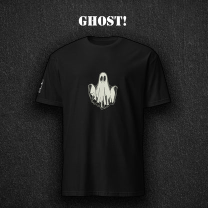 Ghost minimalist graphic t-shirt spooky unisex ArtInCMinor