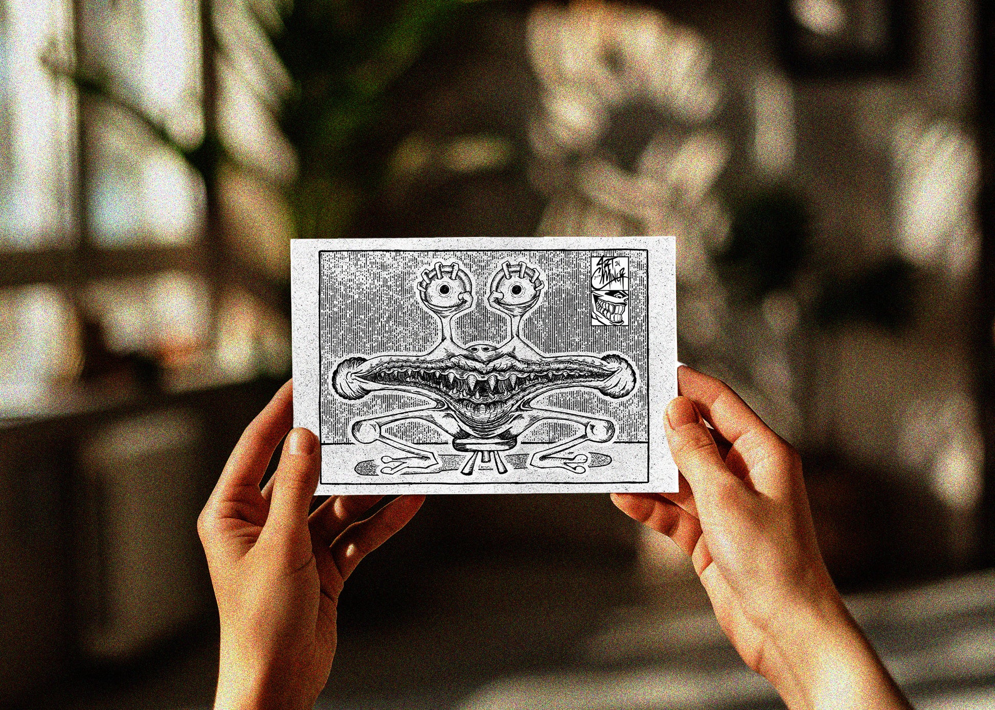 The Squatter dark surreal art print 5x7 ArtInCMinor