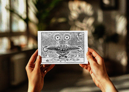 The Squatter dark surreal art print 5x7 ArtInCMinor
