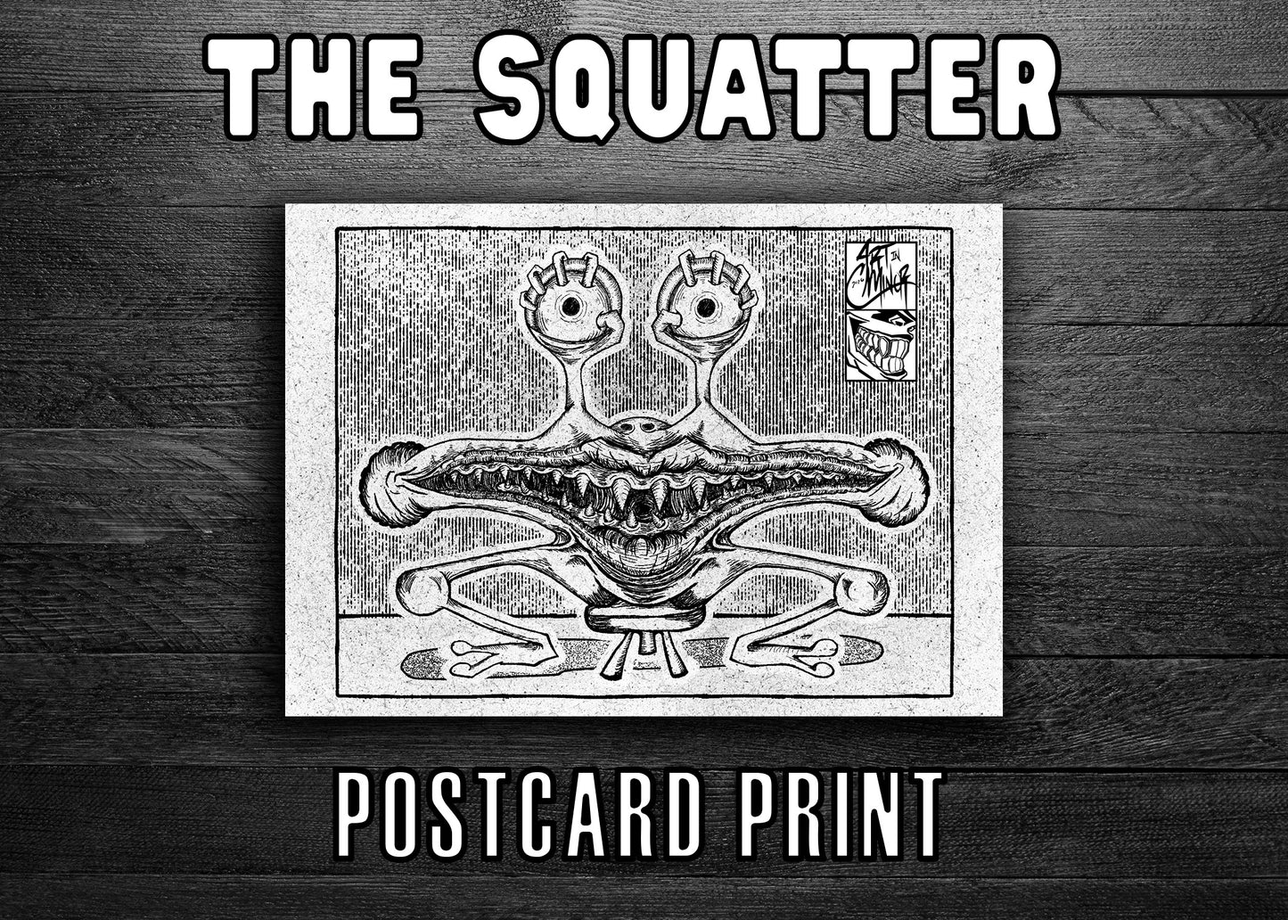 The Squatter dark surreal art print 5x7 ArtInCMinor