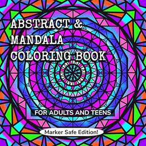 Abstract and mandala coloring book marker safe edition cover ArtInCMinor