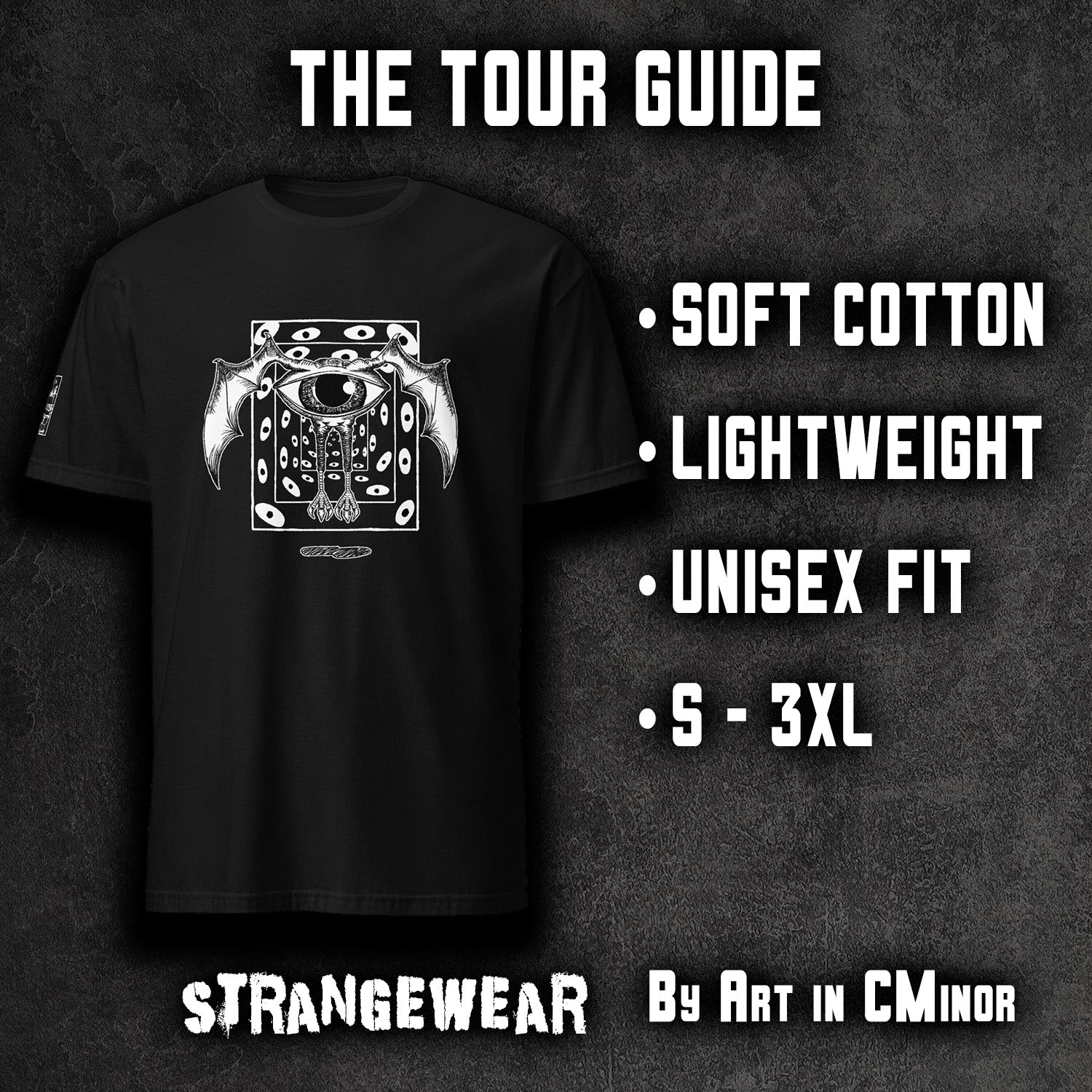 The Tour Guide Monster surreal horror graphic t-shirt ArtInCMinor