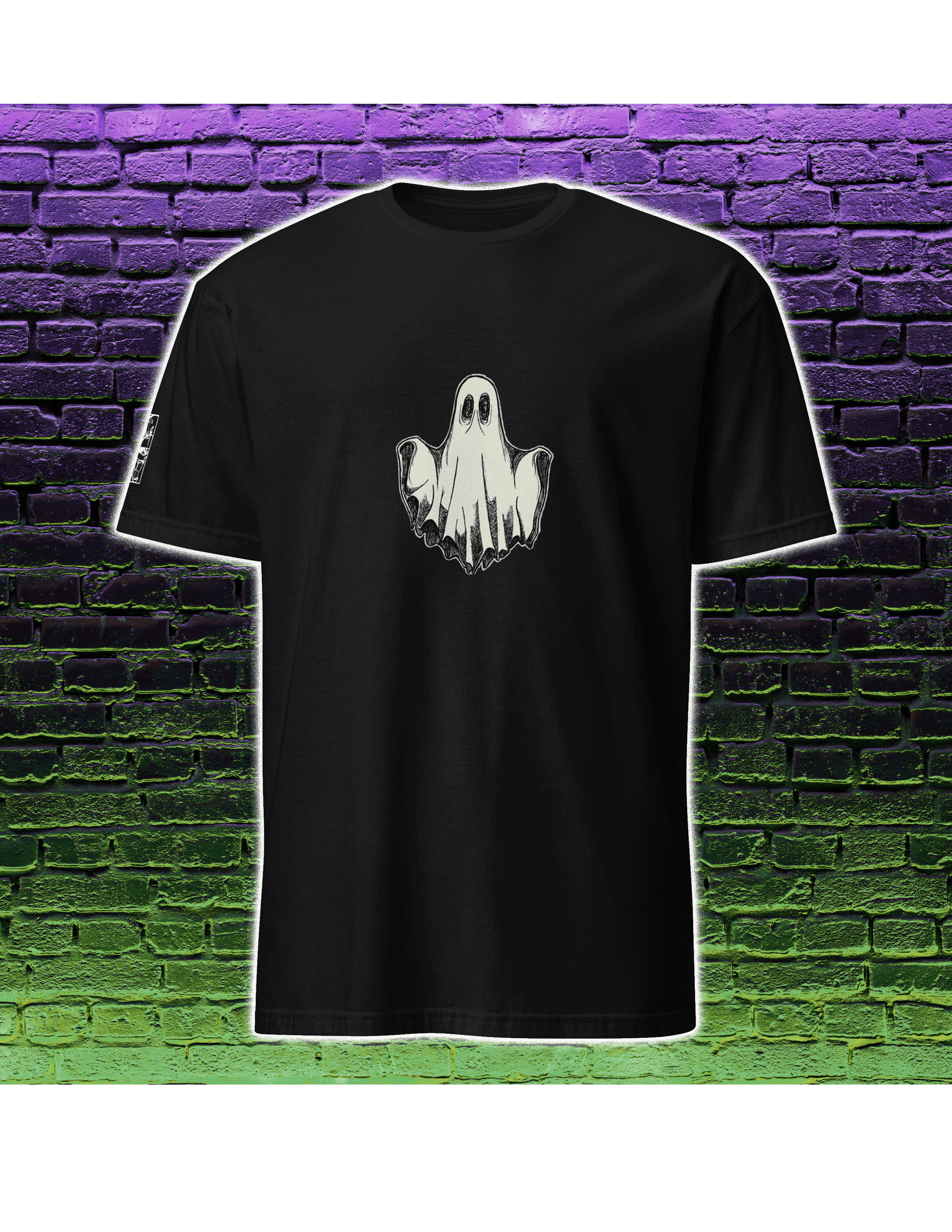 Ghost minimalist graphic t-shirt spooky unisex ArtInCMinor