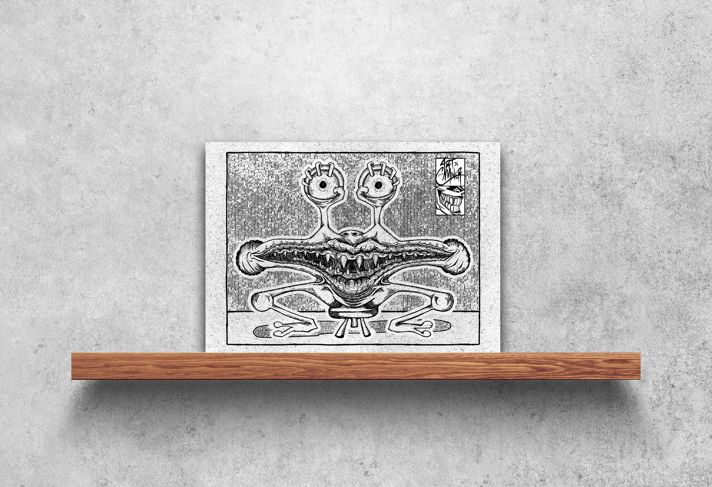 The Squatter dark surreal art print 5x7 ArtInCMinor