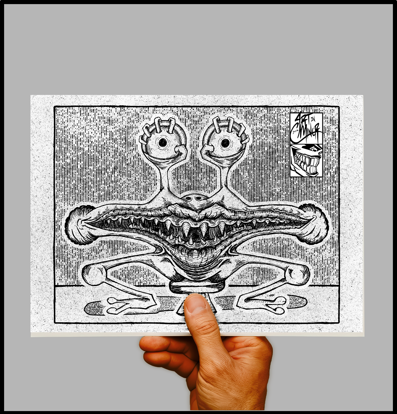 The Squatter dark surreal art print 5x7 ArtInCMinor