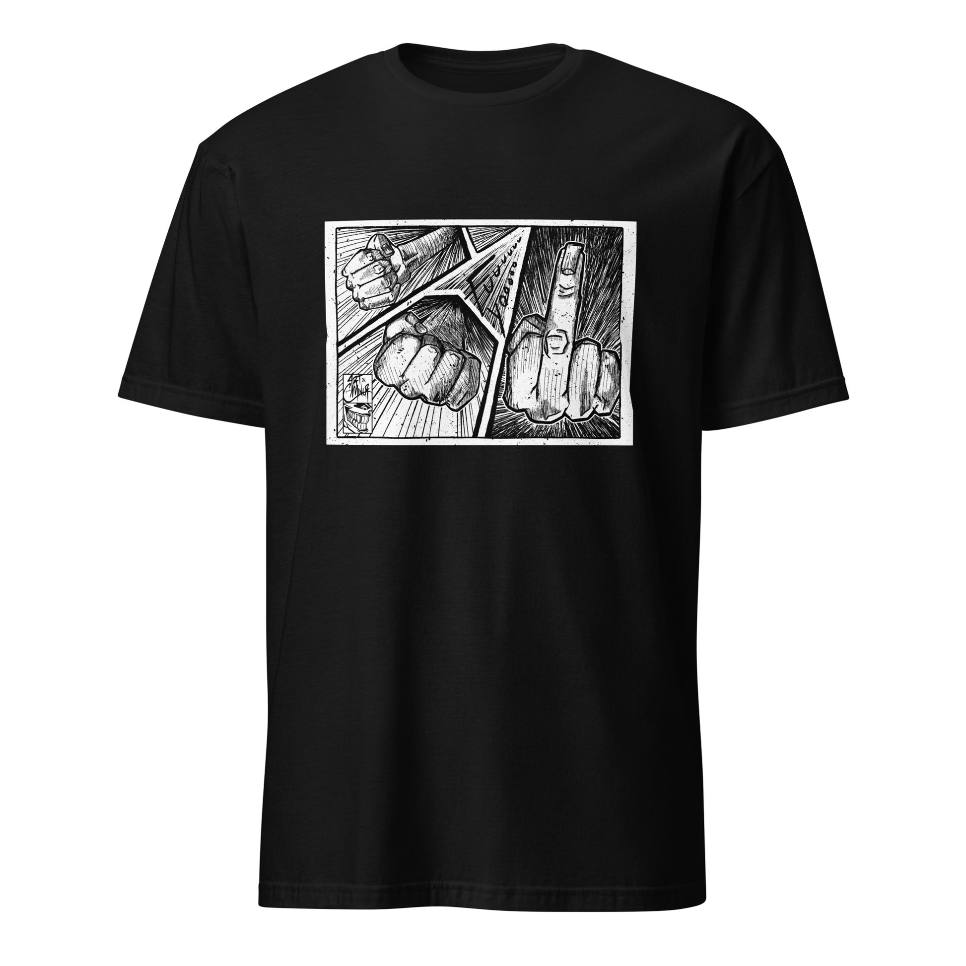 Eff U comic middle finger graphic t-shirt unisex ArtInCMinor