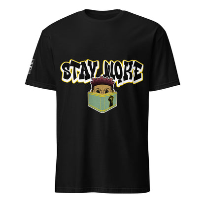 Stay Woke Black Power fist graffiti protest graphic t-shirt ArtInCMinor