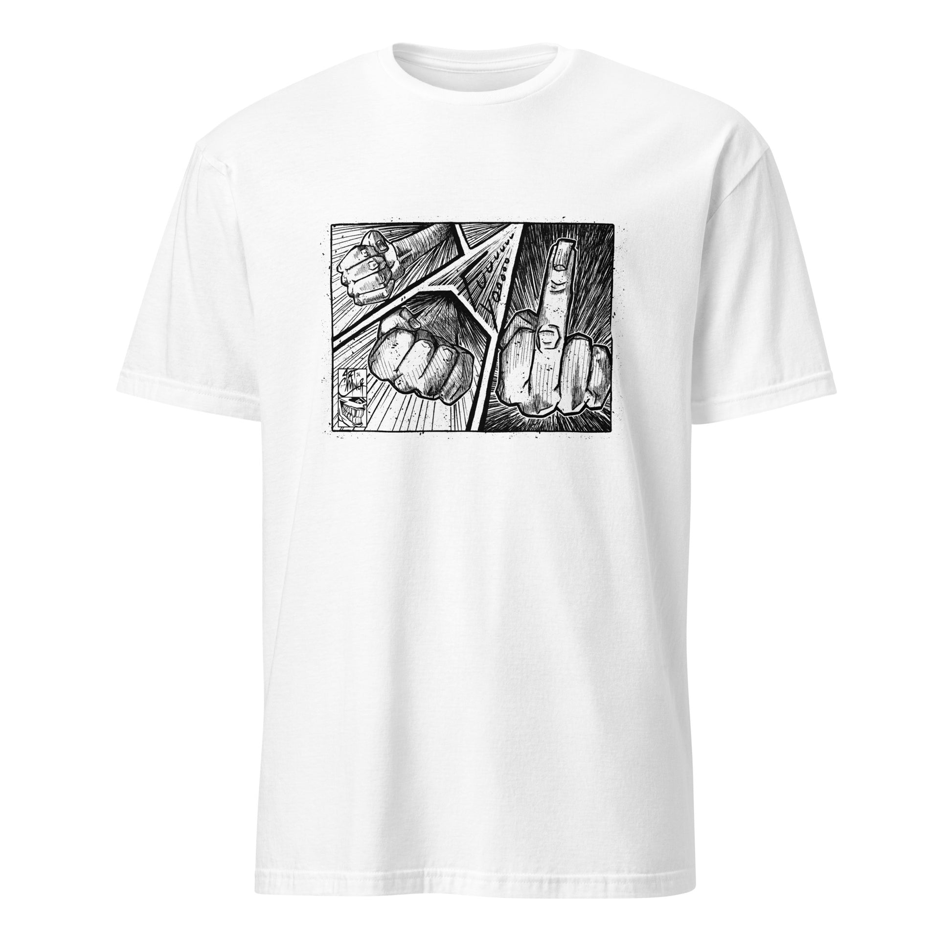 Eff U comic middle finger graphic t-shirt unisex ArtInCMinor