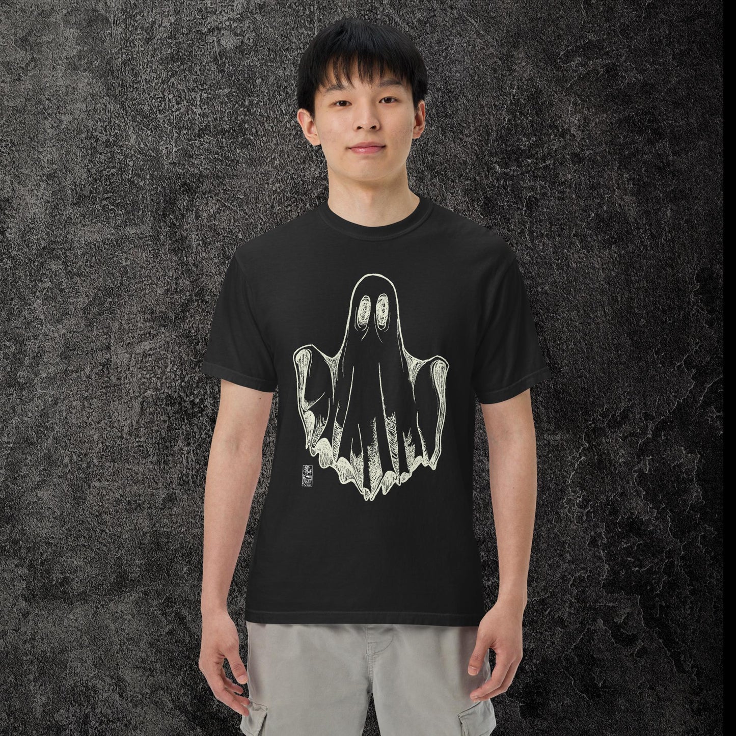 Ghost large print heavyweight garment-dyed t-shirt unisex ArtInCMinor