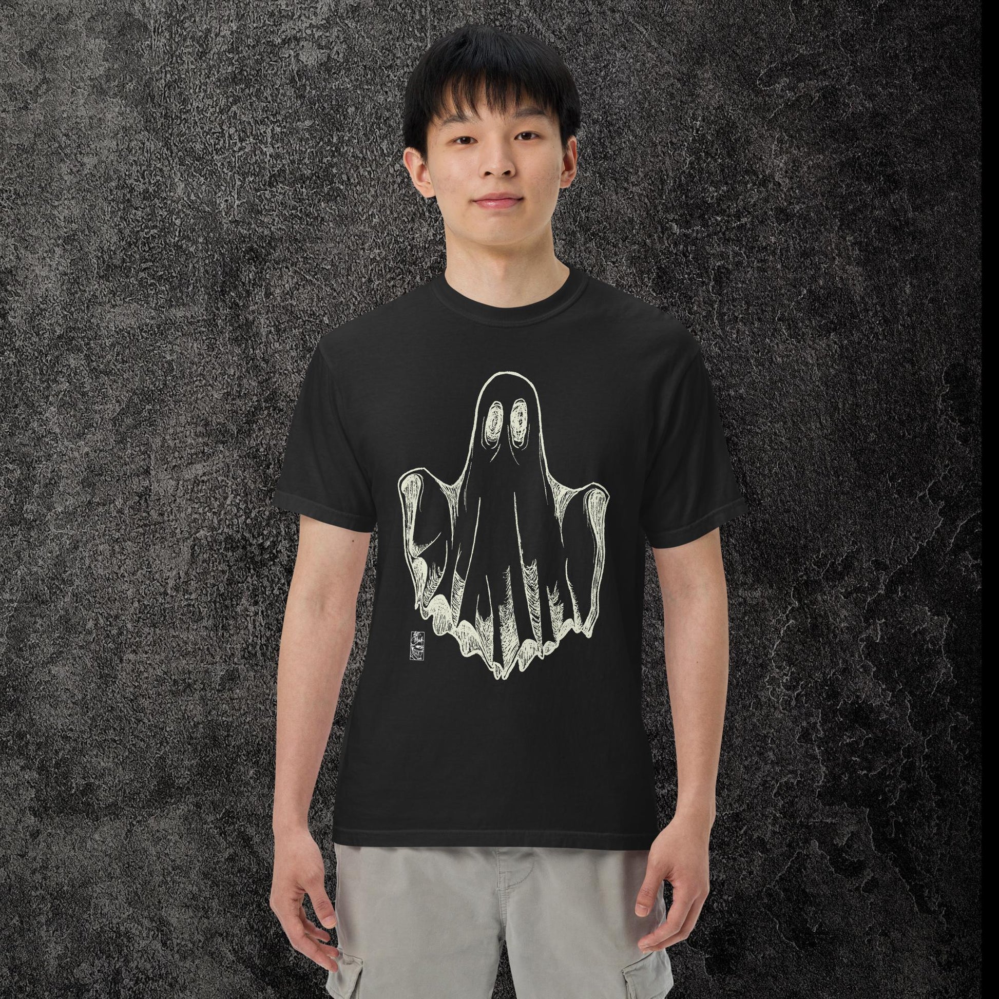 Ghost large print heavyweight garment-dyed t-shirt unisex ArtInCMinor